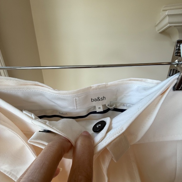 New | ba&sh Tied Waist Pleated Front Tiago Pants in Ecru size XS - Picture 2 of 5